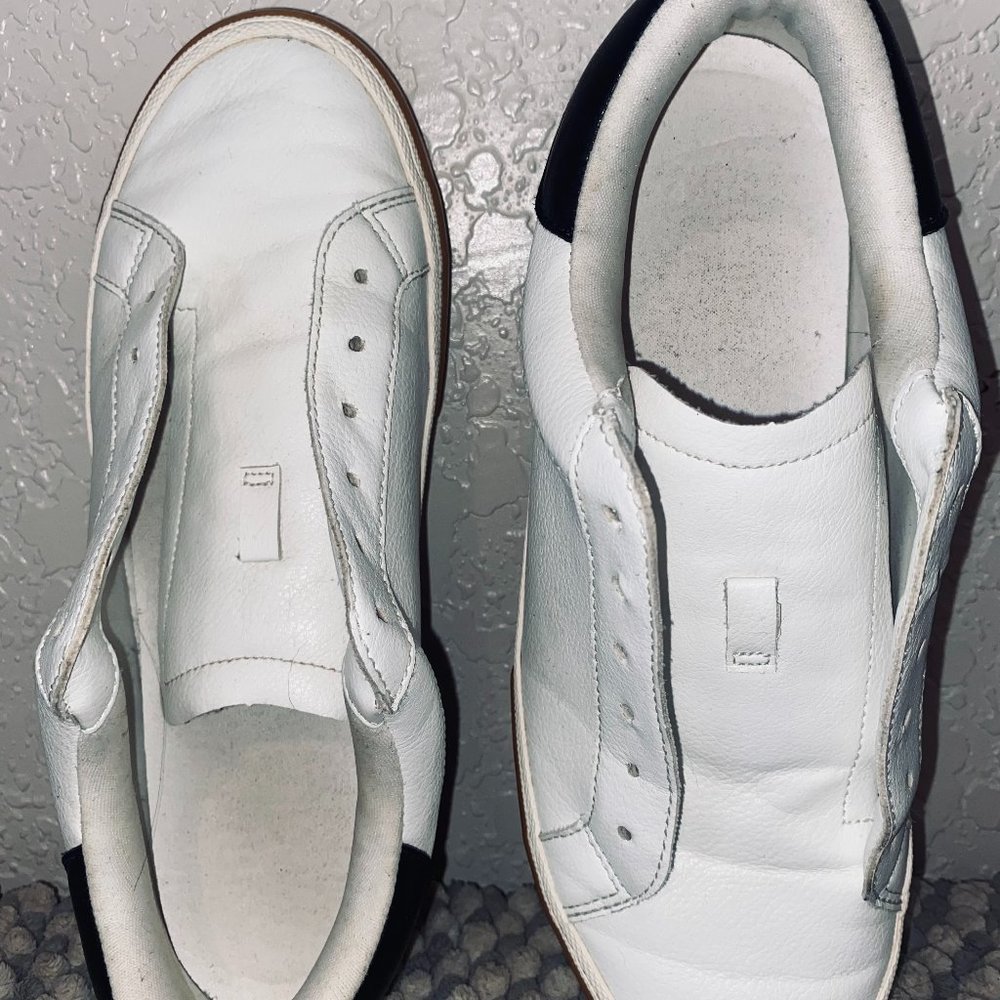 Target Sneakers, White/Brown/Black/Silver, U.S. Woman Size 8,